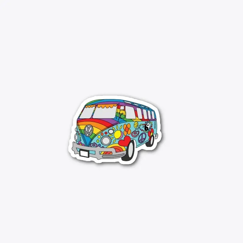 Hippy Van Sticker